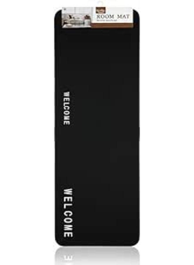 Modern Room Mat Set with Color Block Design and Welcome Home Motif for Kitchen and Hallway - Image 1